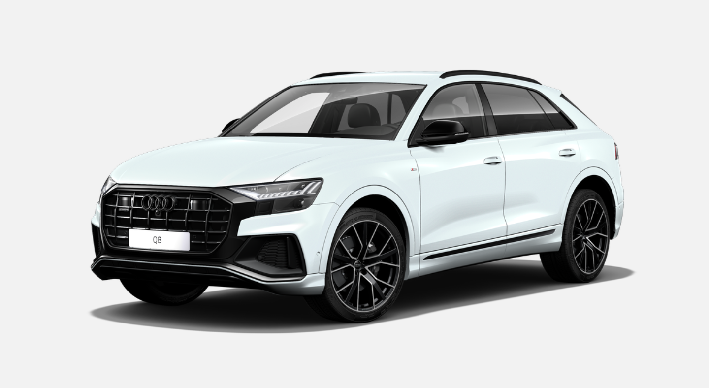 AUDI Q8 50 TDI S-Line Tiptronic quattro | bílá Gletcher metalíza | super cena | online prodej | autoibuy.com | skladem | od autorizovaného prodejce